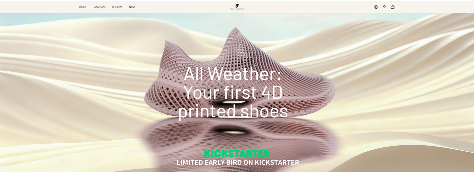 Printmorrow 3D打印鞋独立站